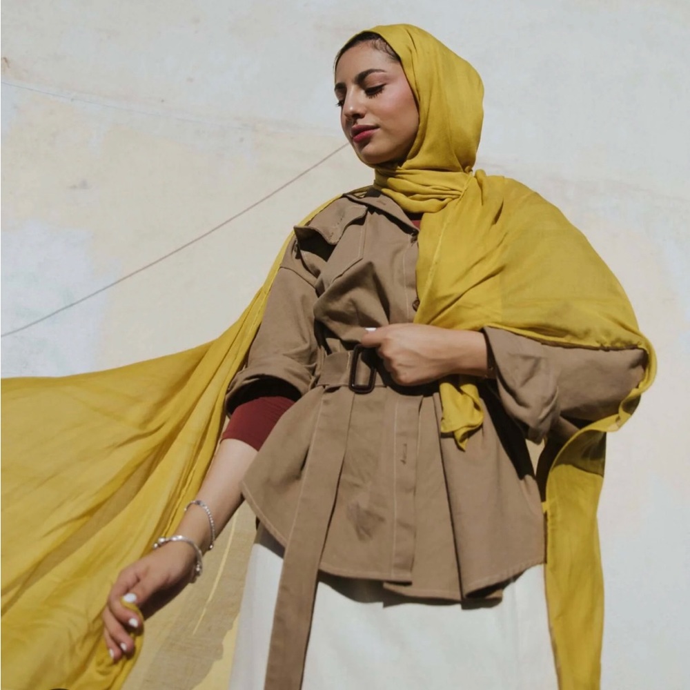 Vela Scarf Curry Green